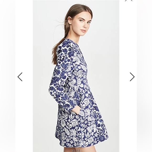 Floral Mini Denim Dress - Picture 8 of 17